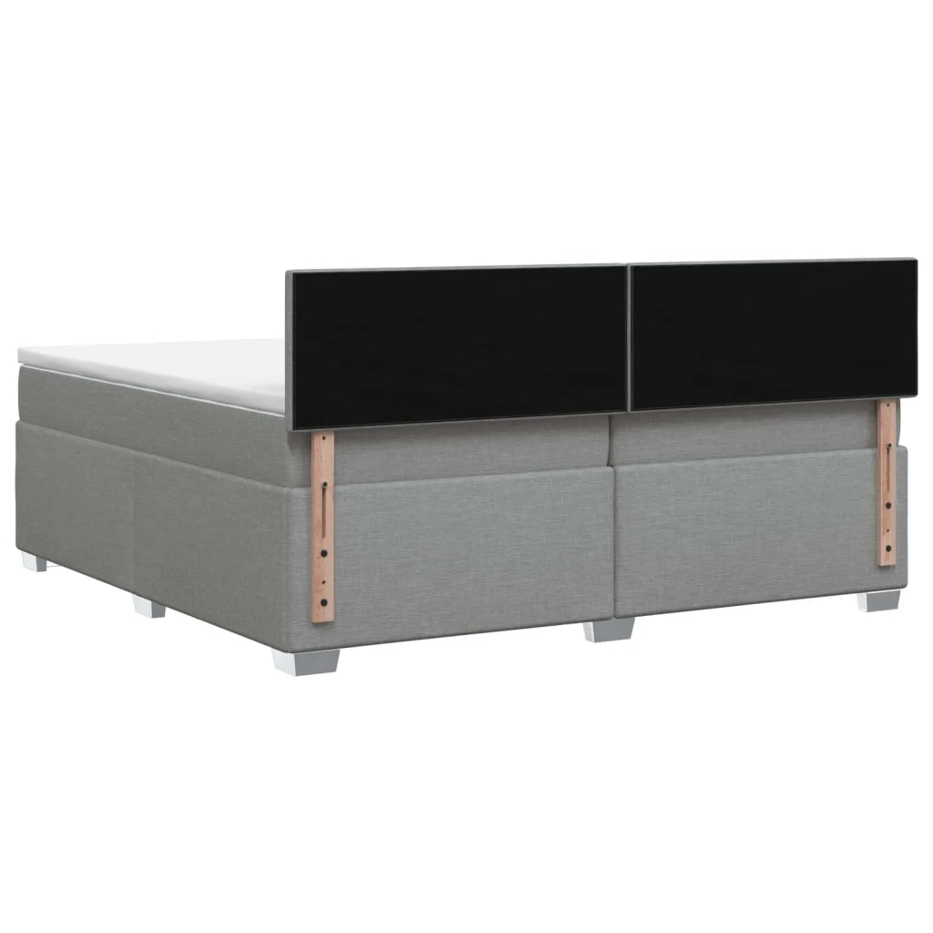 Letto con Box Spring, Materasso e LED Grigio Chiaro Tessuto 3452022