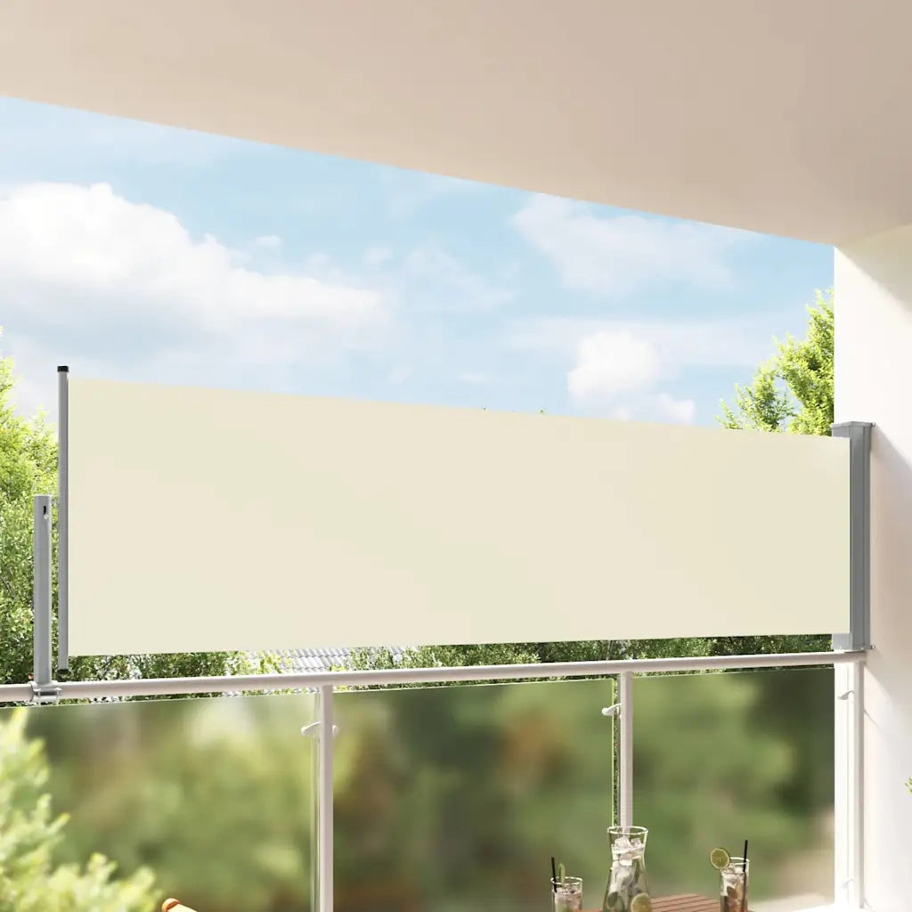 Tenda da Sole | Tenda parasole Laterale Retrattile 100 x 300 cm Crema