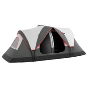 Tenda da Campeggio Pieghevole ¨C Xylo ¨C 2 Camere Impermeabile con Borsa 450x215x180 cm Grigio