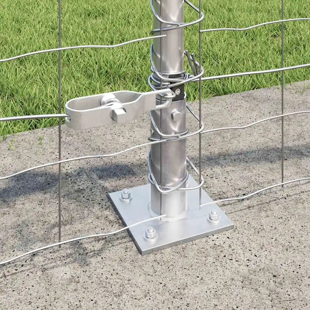 Recinzione da Giardino | Recinzione con Posto Argento 0,6 x 50 m Acciaio