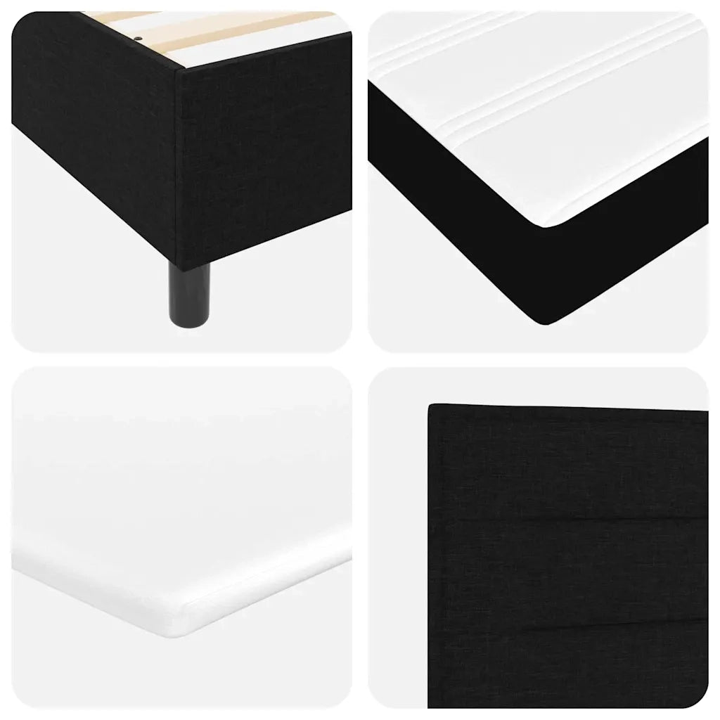 Letto a molle con materasso Nero 80 x 200 cm Tessuto 3340468