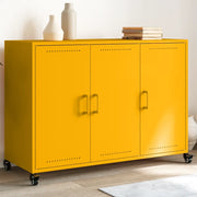 Credenza-Buffet-Armadio da cucina Giallo Senape 100,5x39x72 cm in Acciaio
