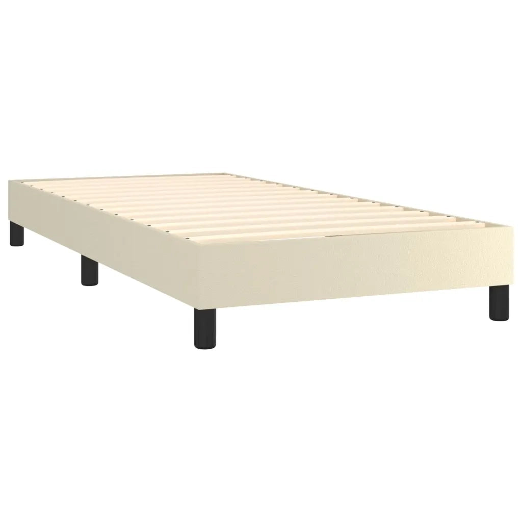 Struttura Letto a Rete a Molle Crema 90x190 cm in Similpelle 3120672