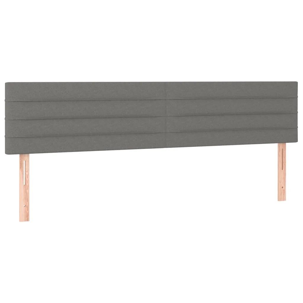 Testiera | Testata Grigio Scuro 180x5x78/88 cm in Tessuto