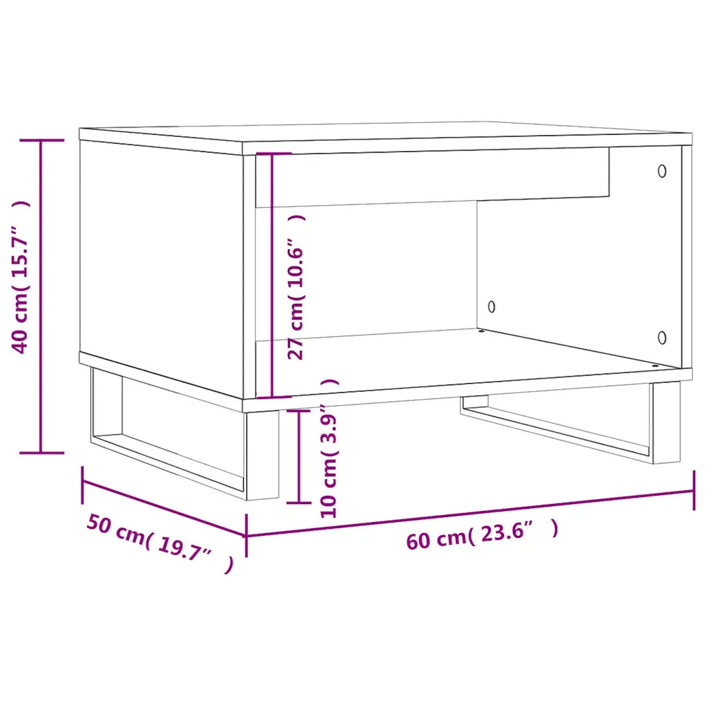 Tavolino da Salotto-Tavolino da soggiorno-Tavolo Grigio Sonoma 60x50x40 cm Legno Multistrato 266137