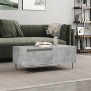 Tavolino Salotto-Tavolino da soggiorno-Tavolo Grigio Cemento 90x50x36,5 cm Legno Multistrato 522975