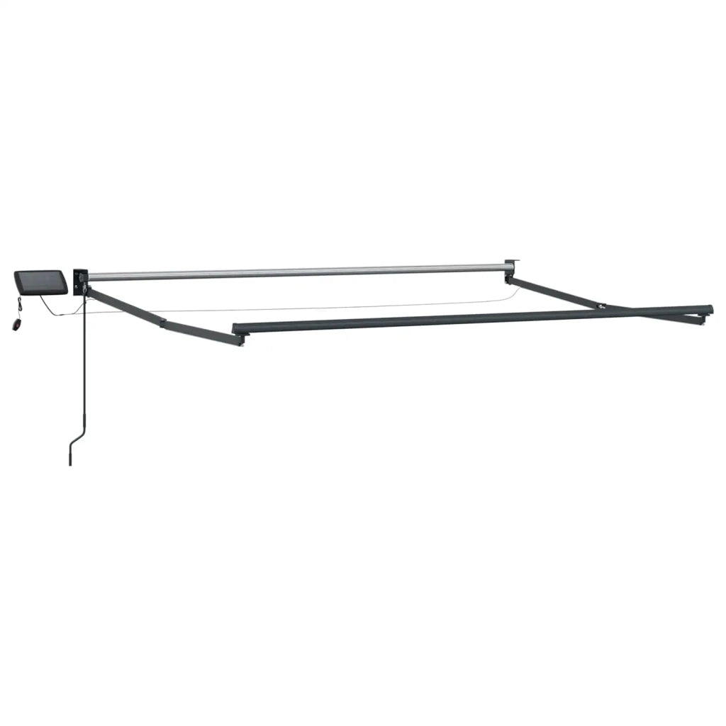 Tenda retrattile manuale con LED Tortora 3426212
