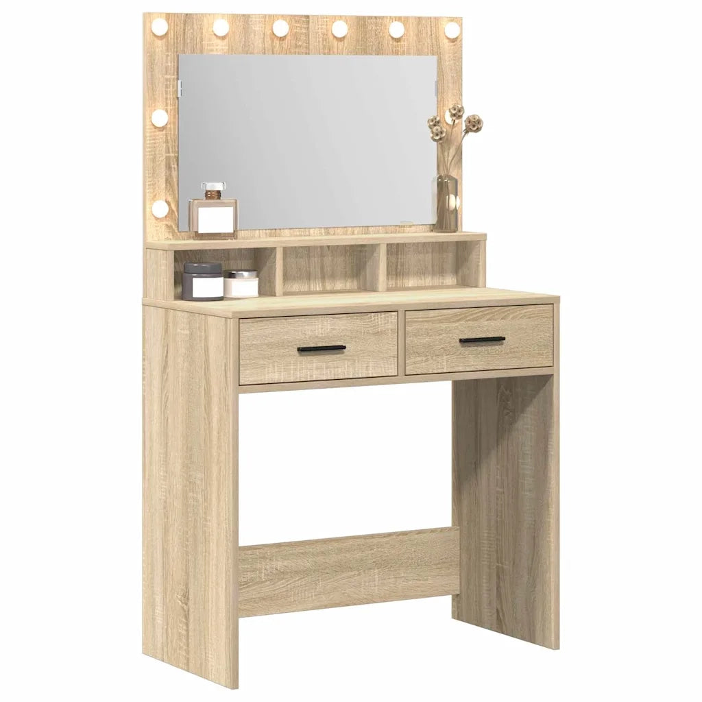Toeletta | Tavolo da Trucco con cassetto Rovere Sonoma 79 x 41 x 135 cm