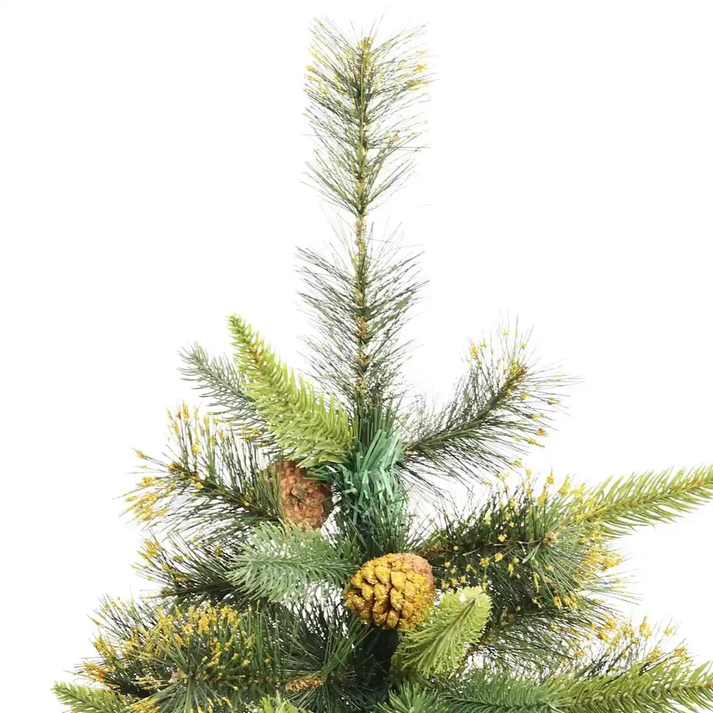 Albero di Natale artificiale pieghevole con coni Verde 180 cm 3395091
