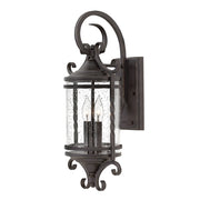 Applique esterna vintage Casa nero antico 2xE14 Hinkley