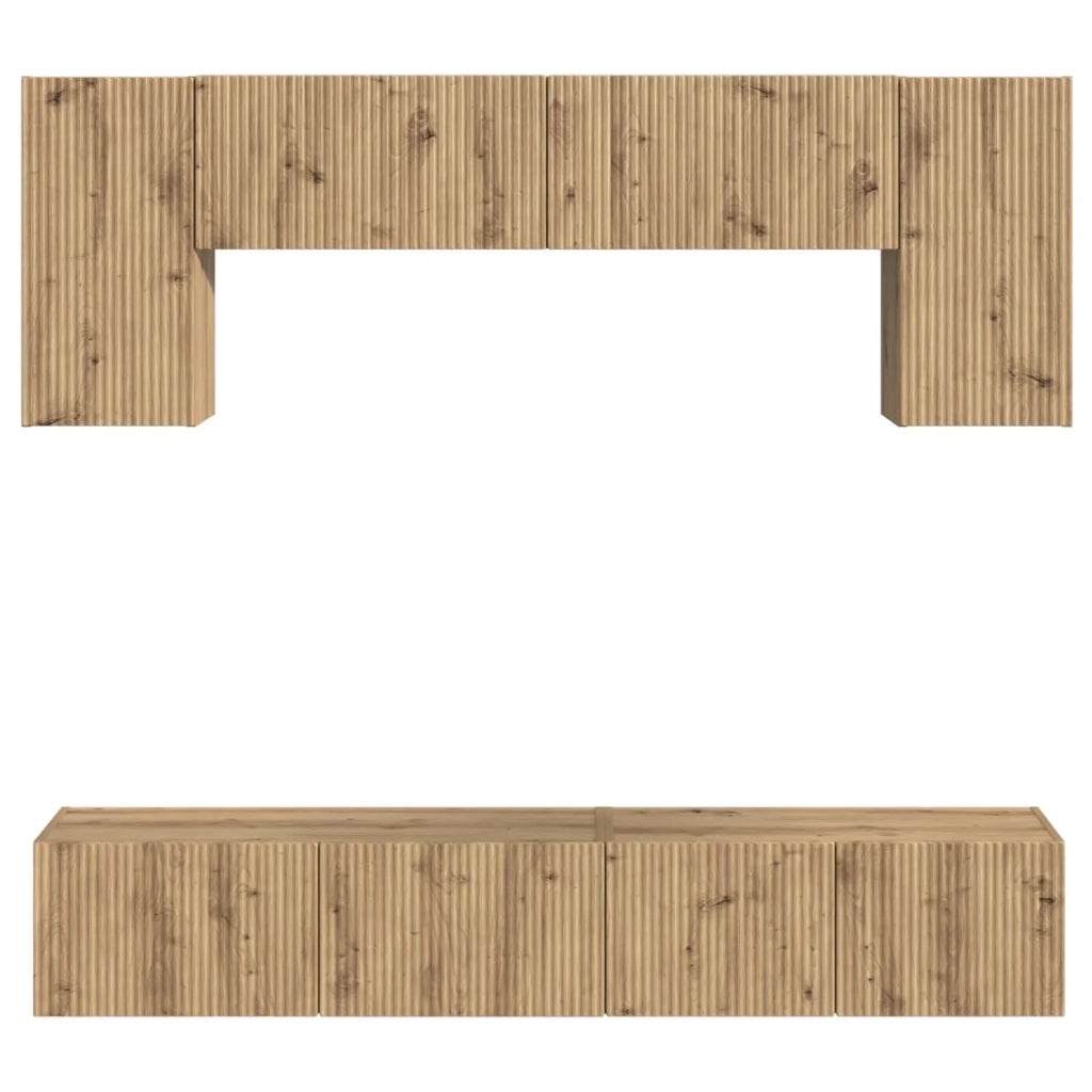 Set mobile TV 5 pcs Rovere fumé Legno multistrato 3409056