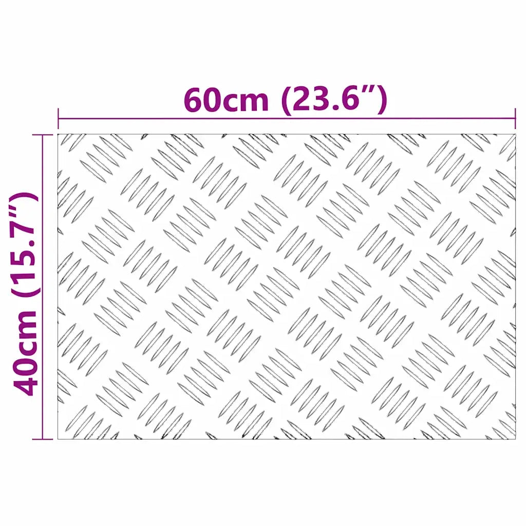 Gradini per Scale 4 pz | Tappetini per scale autoadesivi Argento 60 x 40 cm Alluminio