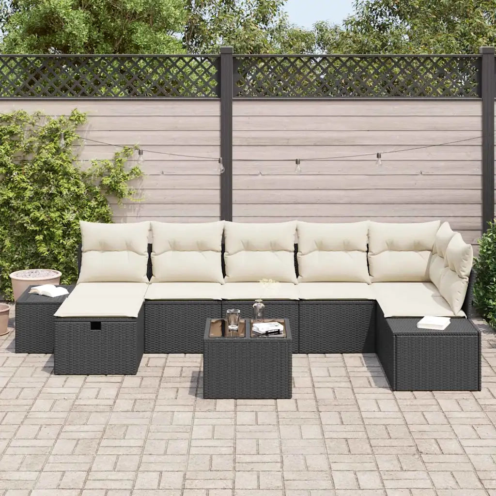 Set di divani con cuscino 8 pcs polyrattan