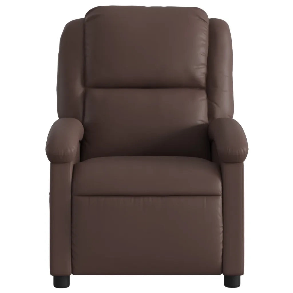 Poltrona Reclinabile Marrone in Similpelle 371777