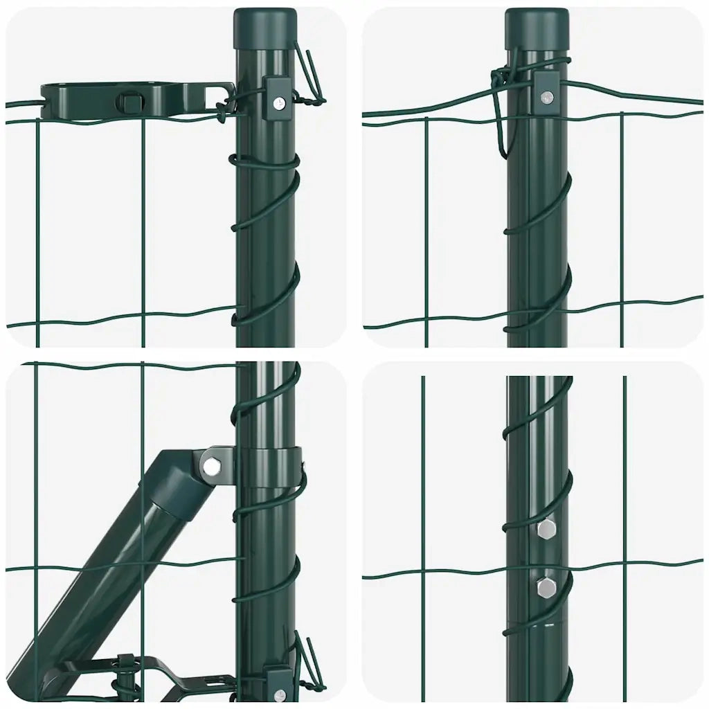 Recinzione da Giardino | Recinzione con Posto Verde 1,2 x 25 m Acciaio e PVC