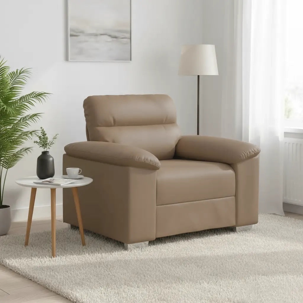 Poltrona | Sedia Relax Cappuccino 100x81x84 cm in Similpelle