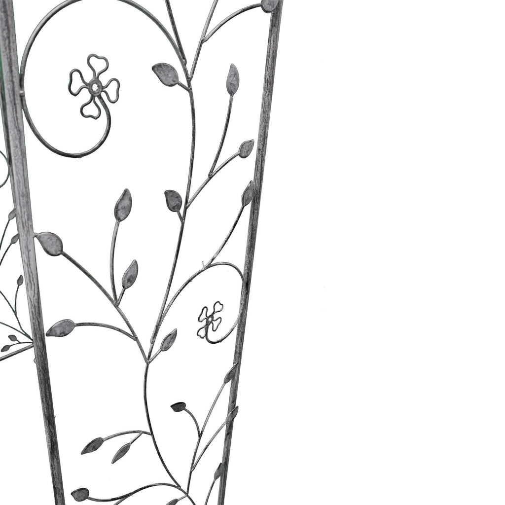 Arco decorativo bianco ossidato in Acciaio cm 135x47 5x230 - NARDI