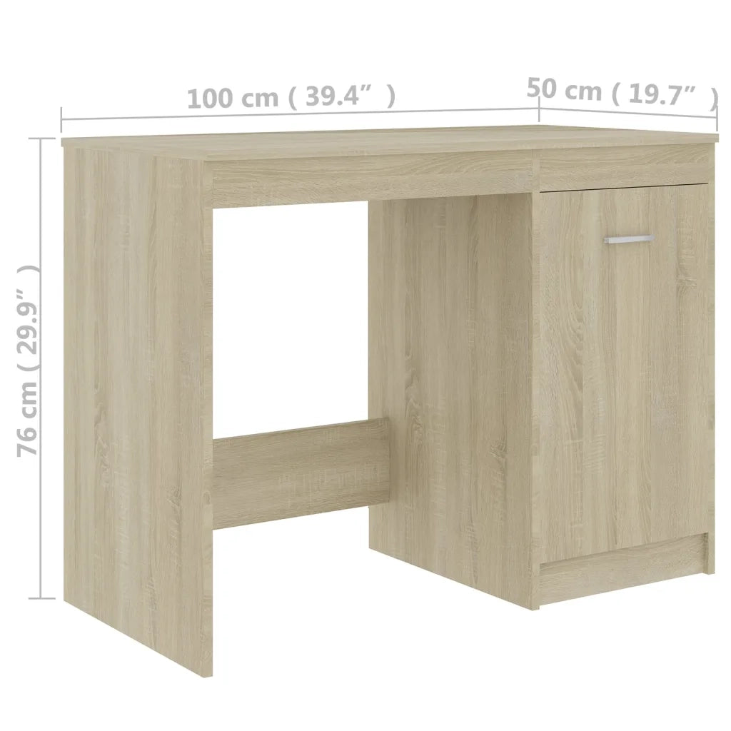 Scrivania | Tavolo da Ufficio Rovere Sonoma 100x50x76 cm in Legno Multistrato