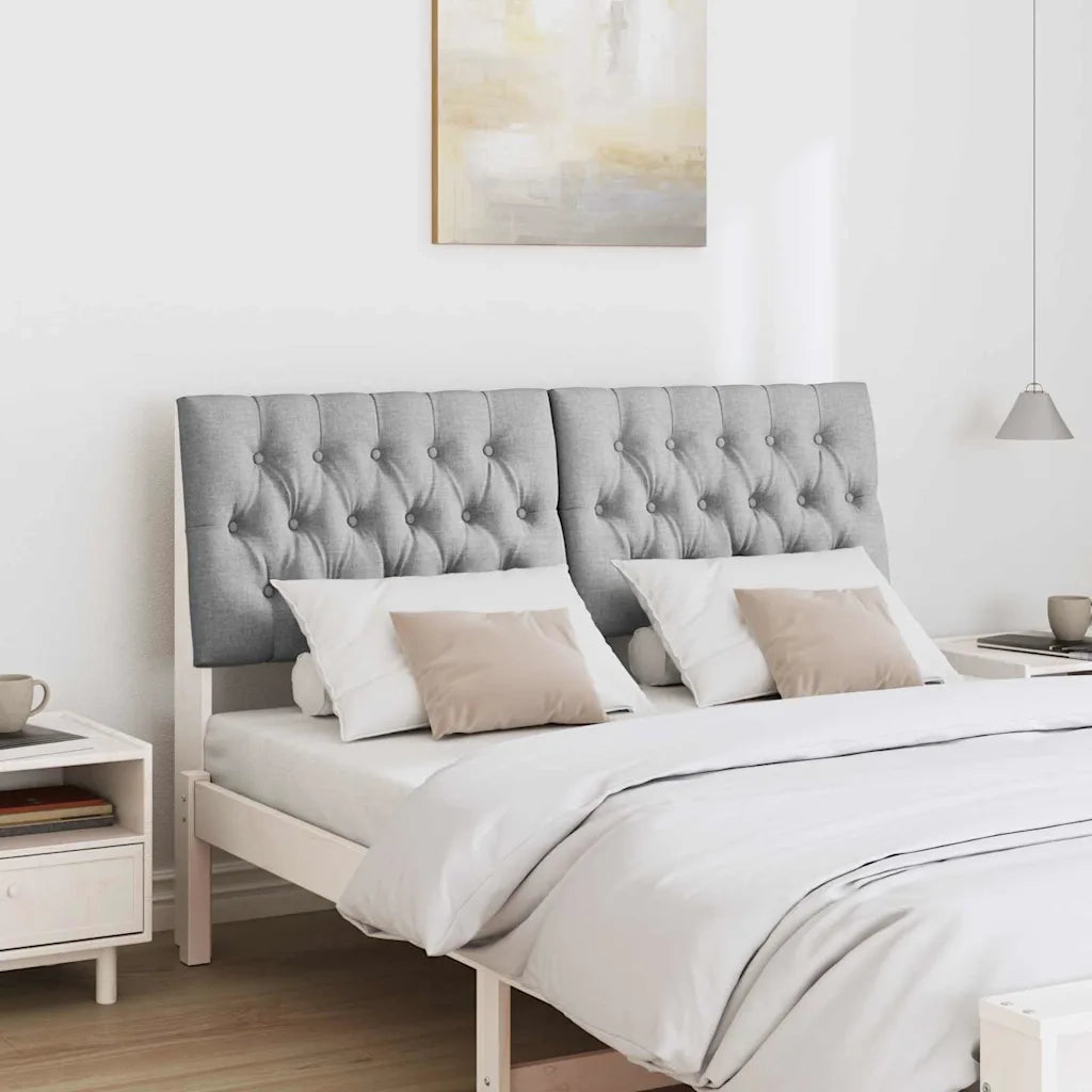 Testiera | Testata imbottita Grigio chiaro 140 cm Pino massello