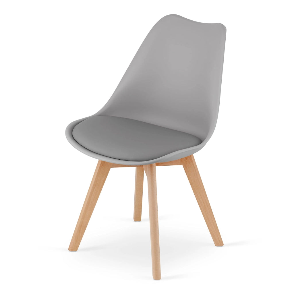 Sedia Valora RIKX grigia dal design ergonomico per il soggiorno x4