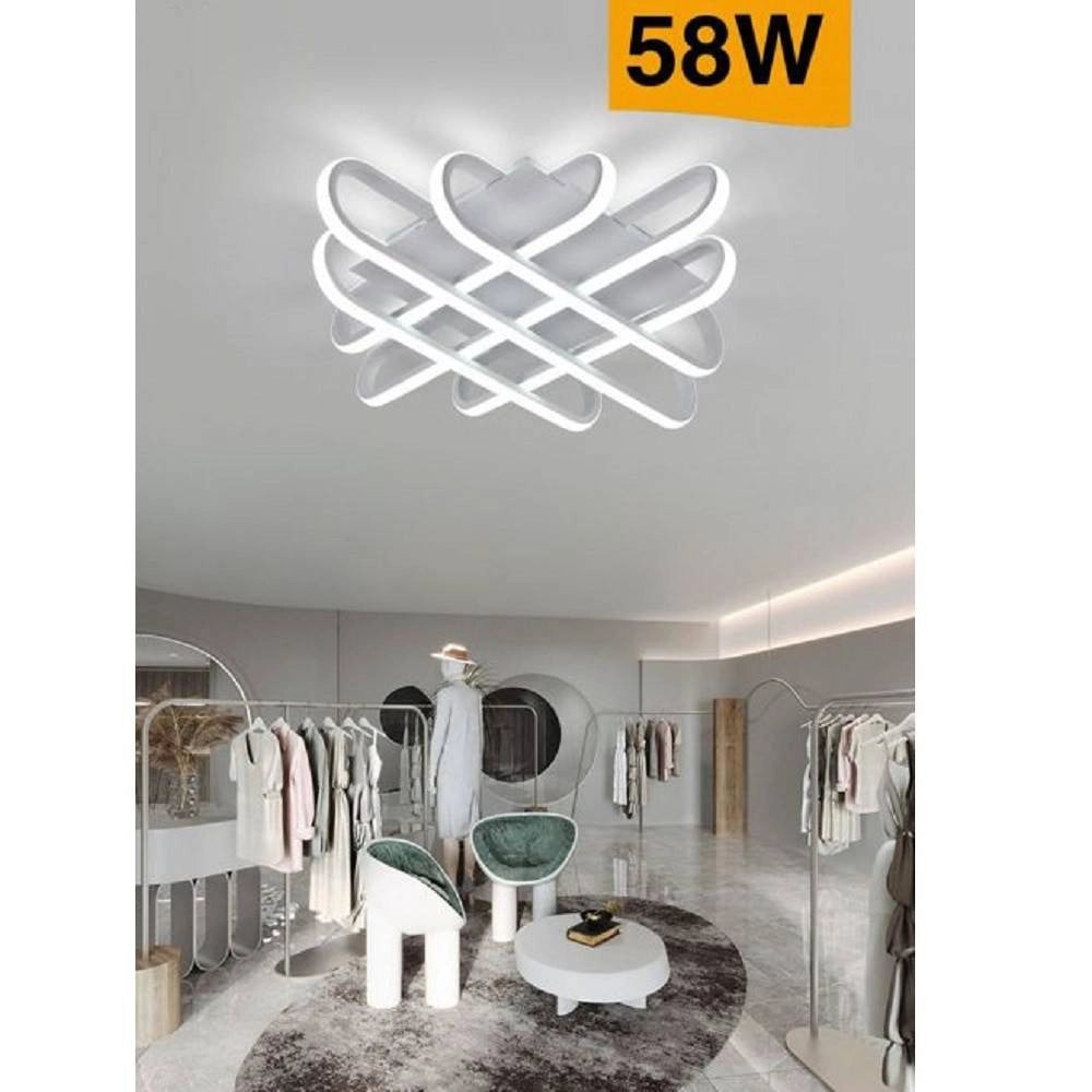 Trade Shop - Plafoniera Da Soffitto Led 58 W Lampadario Moderno Luce 6500k 4000k 3000k C41-b -