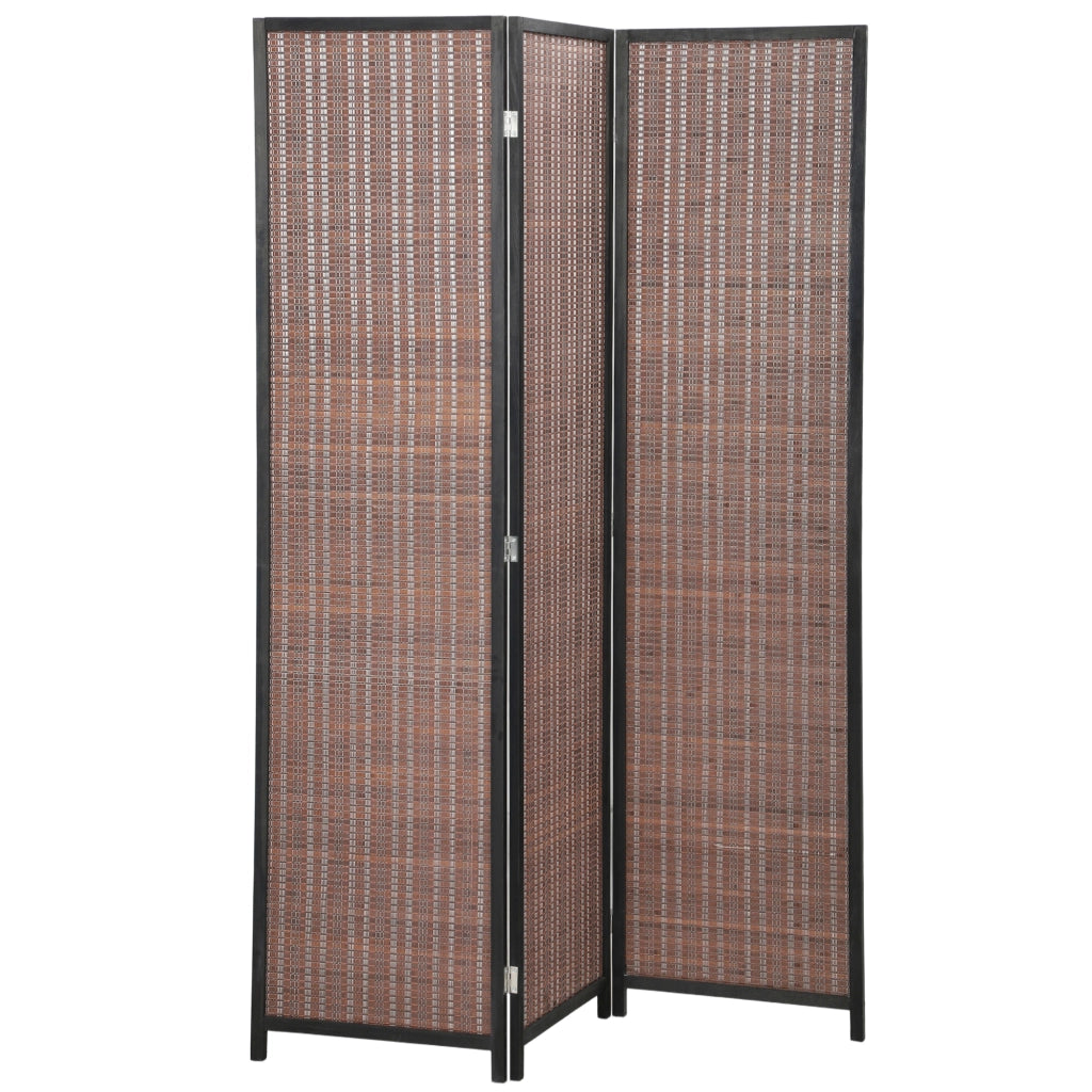 Paravento separatore 3 pannelli pieghevole ¨C Xylo ¨C legno marrone 135x180 cm