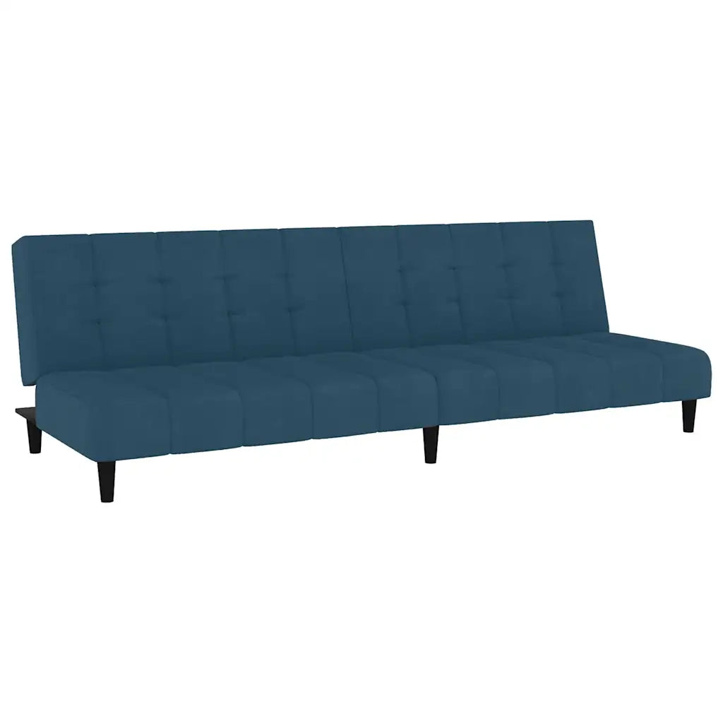 Divano Letto a 2 Posti Blu in Velluto 375762