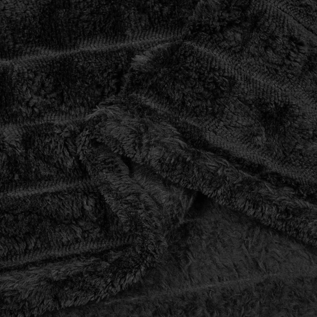 Coperte da Pile 6 pcs Nero 200 x 150 cm Panno 42016962
