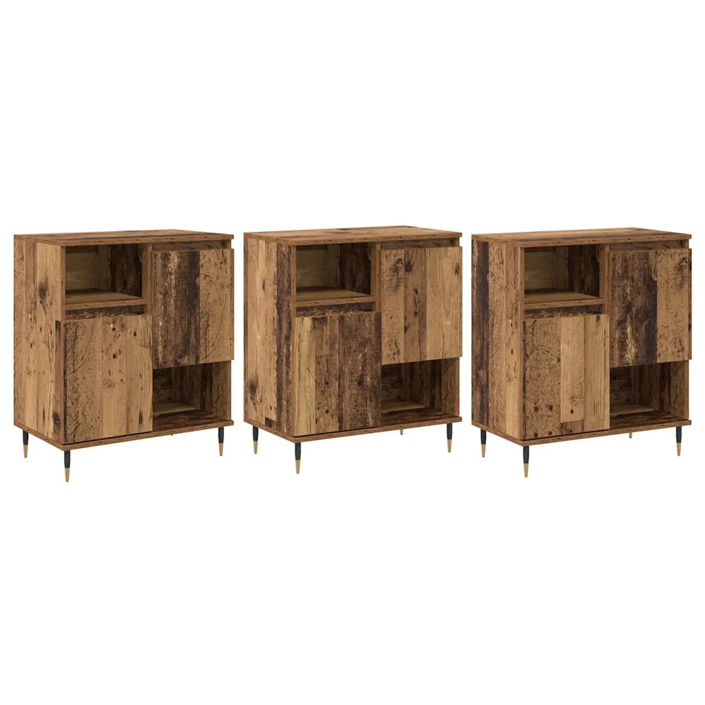 Sideboards 3 pcs Legno vecchio 180 x 35 x 70 cm