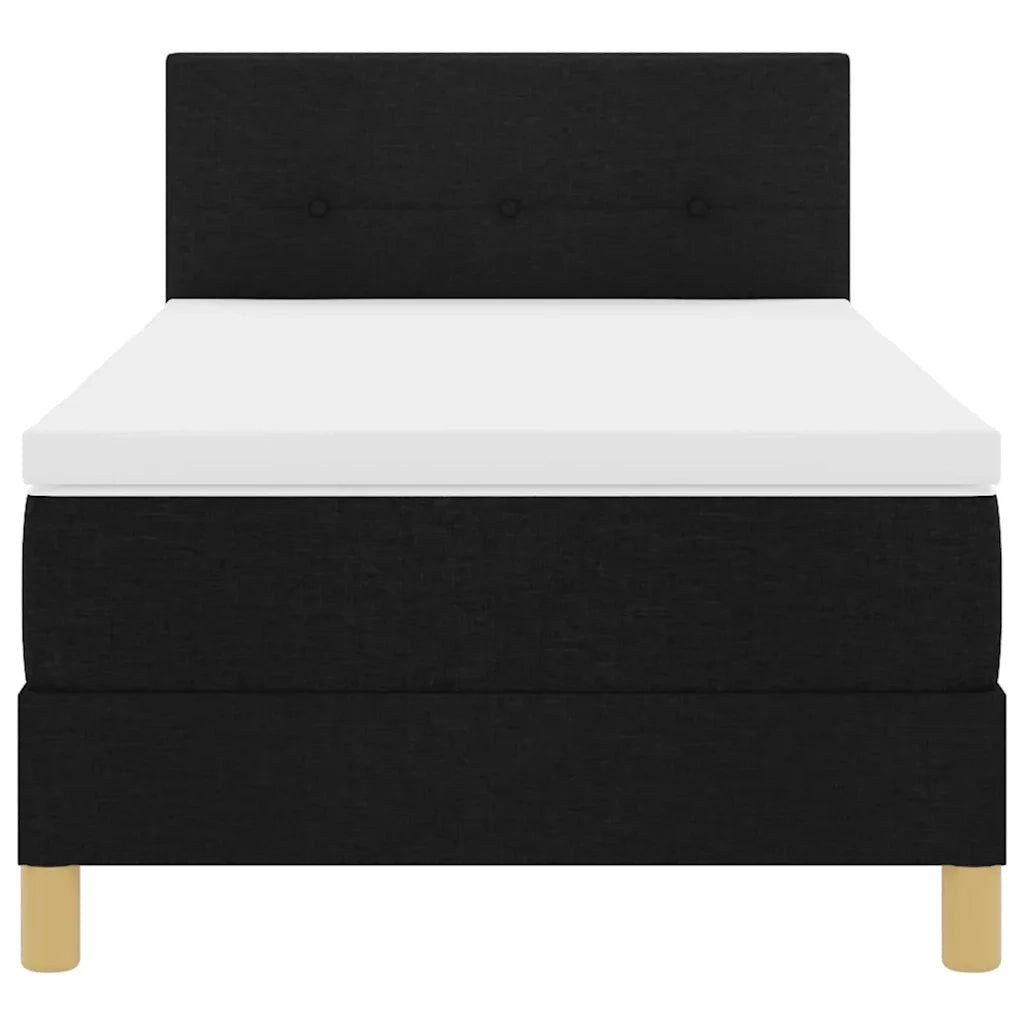 Letto a molle con cuscino Nero 100 x 200 cm Tessuto 3338897