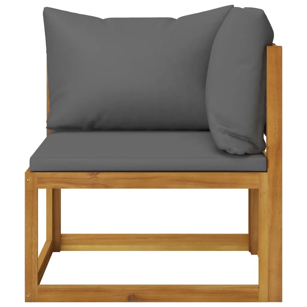 Set Divani da Giardino 4 pz con Cuscini in Massello di Acacia