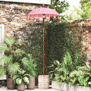 Ombrello balinese con base Rosa 95 x 95 x 260 cm