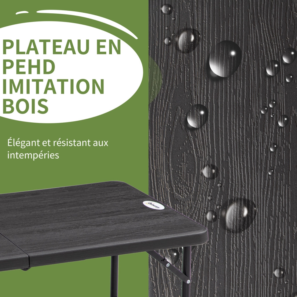Tavolo da giardino pieghevole rettangolare ¨C Xylo ¨C regolabile 4 persone 118x60x74 cm