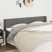 Testiera ad Orecchio-Testata con Orecchie Grigio Scuro 163x16x78/88 cm in Tessuto 780513