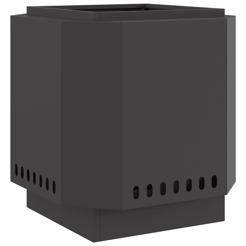 Focolare-Stufa-Camino Senza Fumi Nero 48 x 48 x 51 cm Acciaio 712127