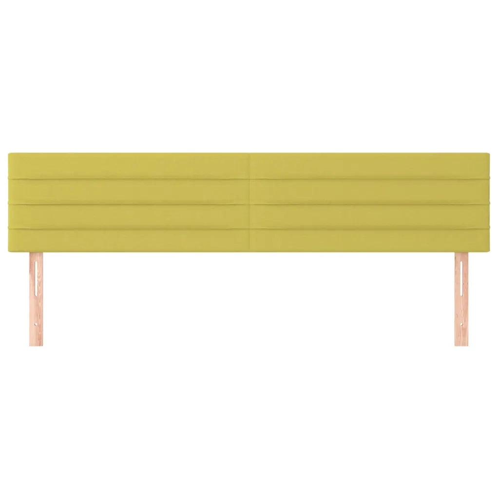 Testiera 2 pz Verde 100x5x78/88 cm in Tessuto
