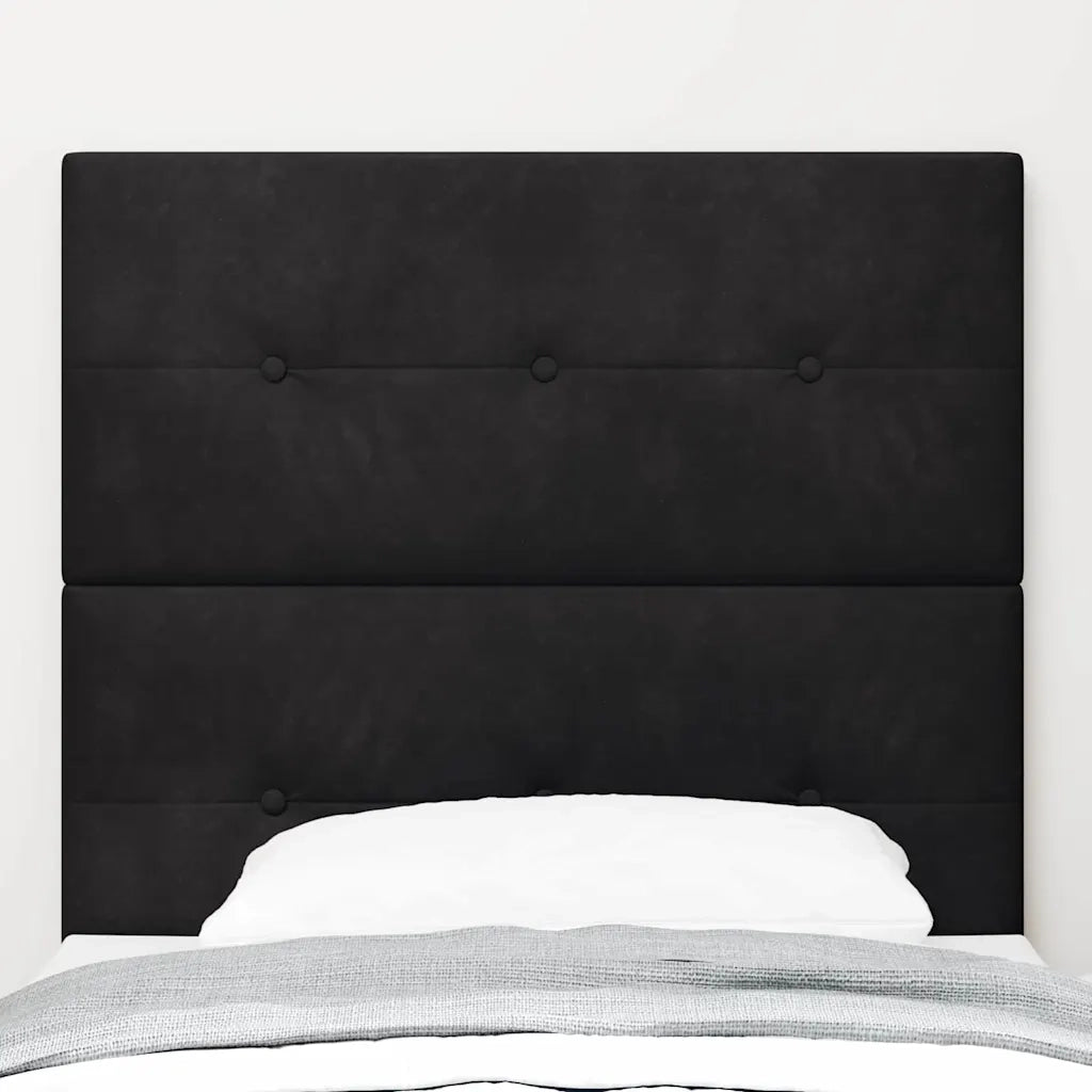 Testiera | Testata LED con strisce LED Nero 100 cm Velluto