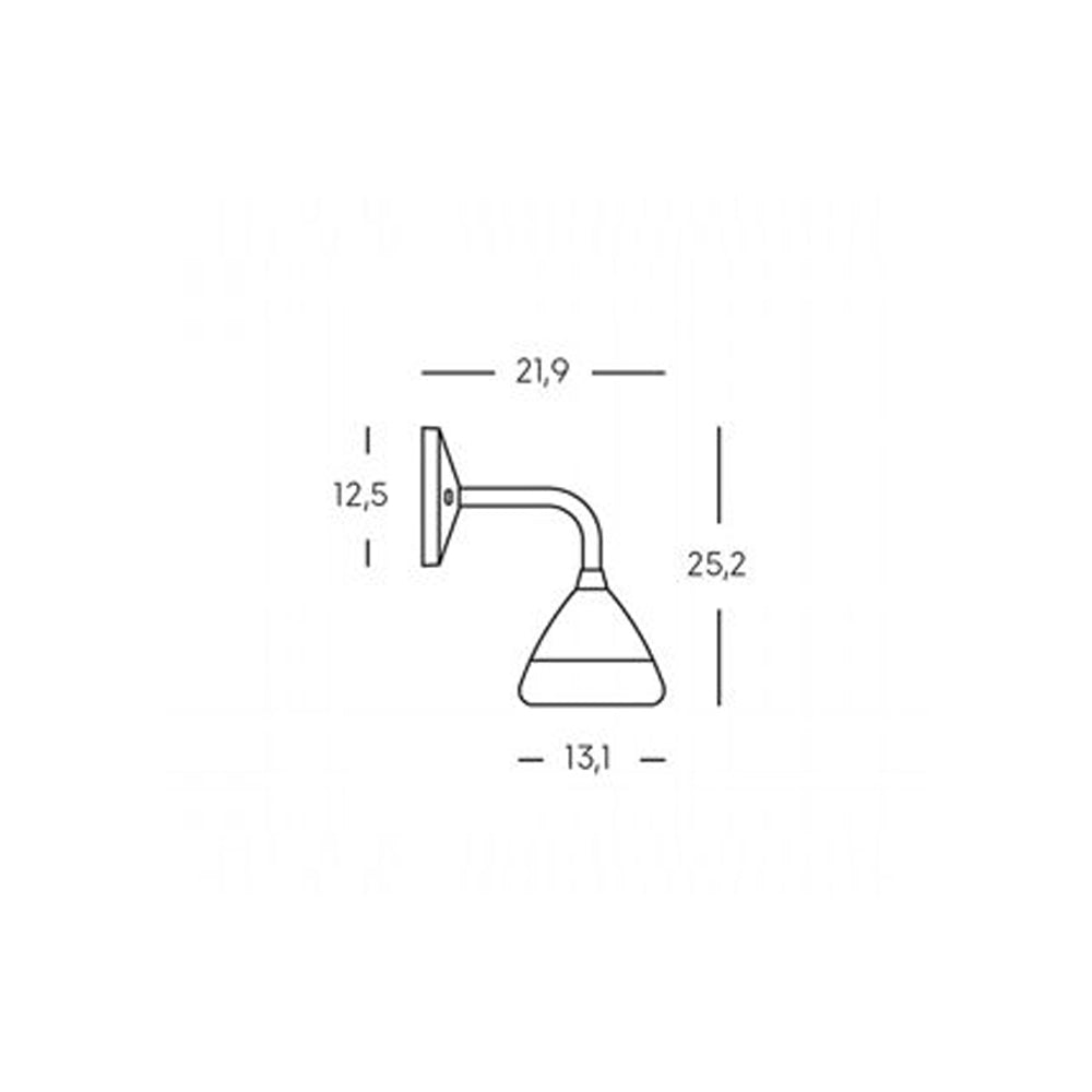 Applique Da Esterno Graal Alluminio E Termoplastica Salvia Led 20W 4000K