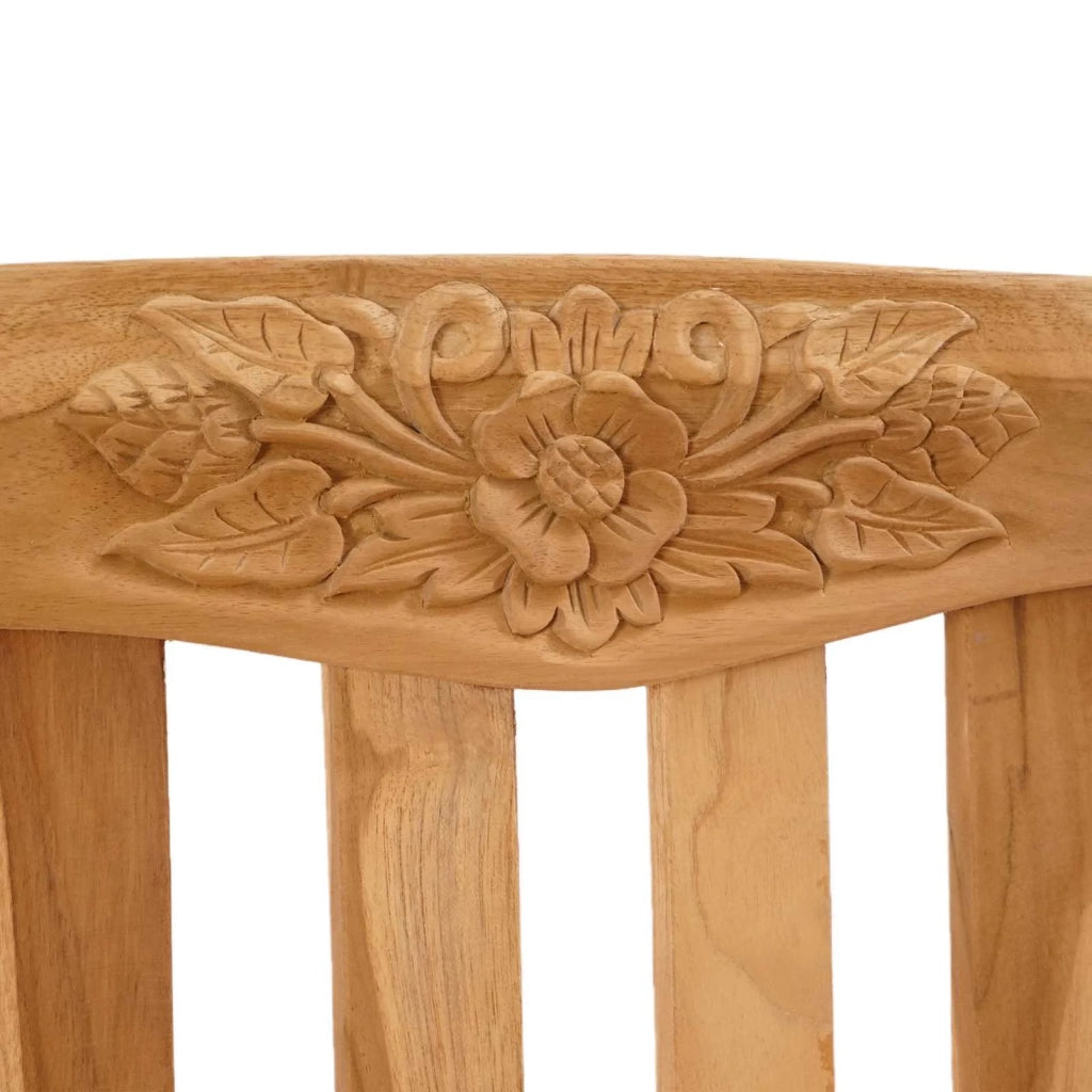 Panchina in legno intagliata a mano Naturale 114 x 60,5 x 95 cm 42030013