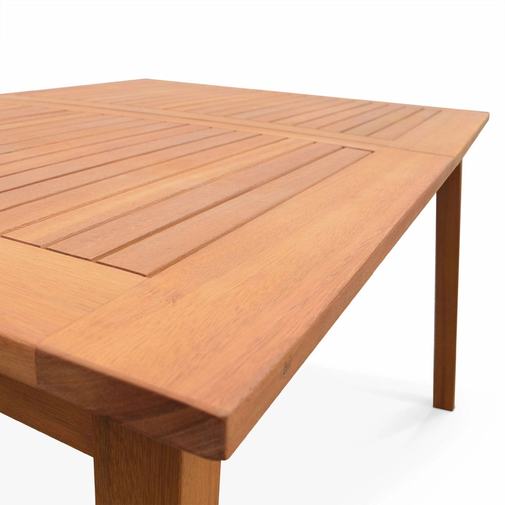 Tavolo da giardino rettangolare allungabile in legno, 8 a 10 posti,