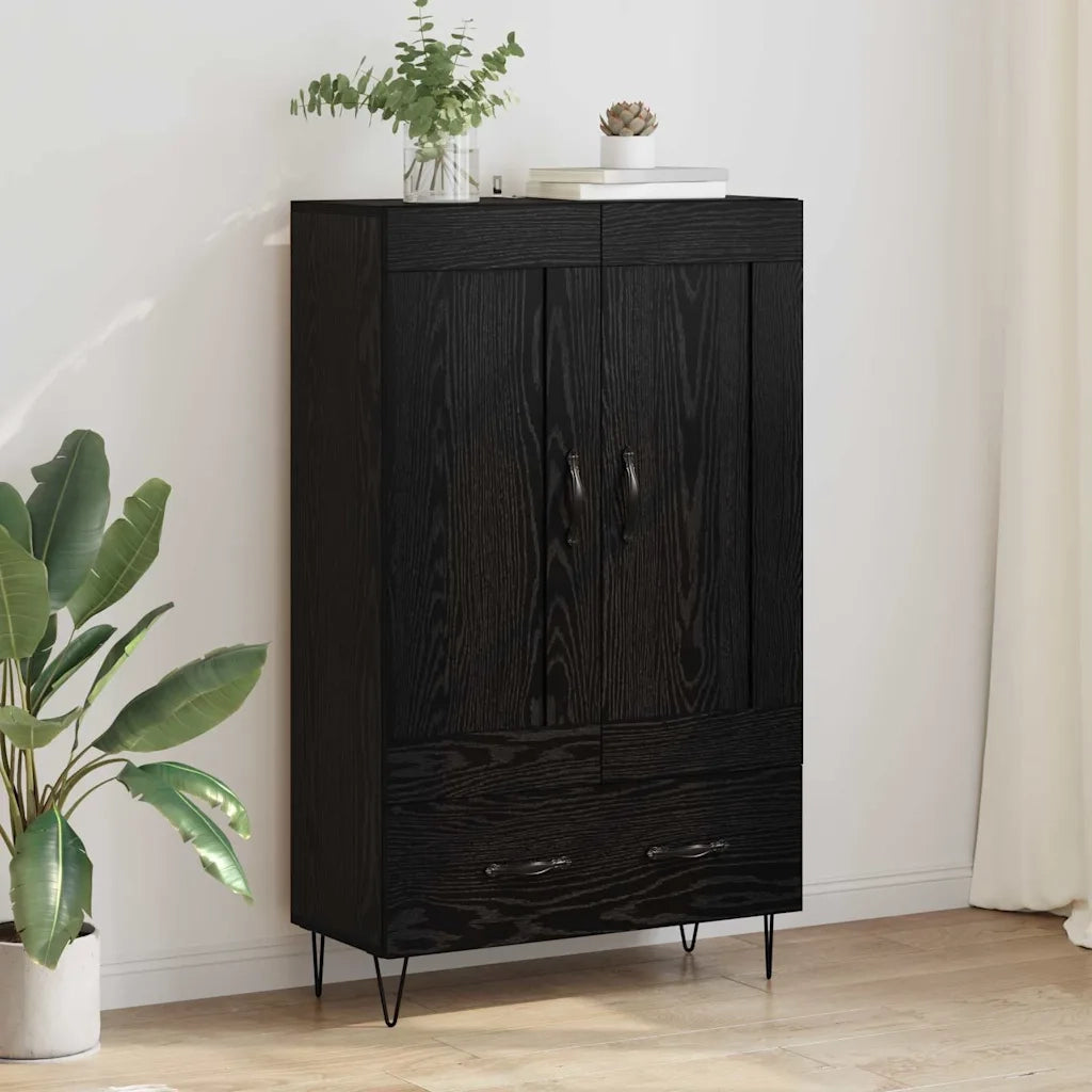 Credenza-Buffet-Armadio da cucina Rovere Nero 69,5 x 31 x 115 cm Legno multistrato 270328