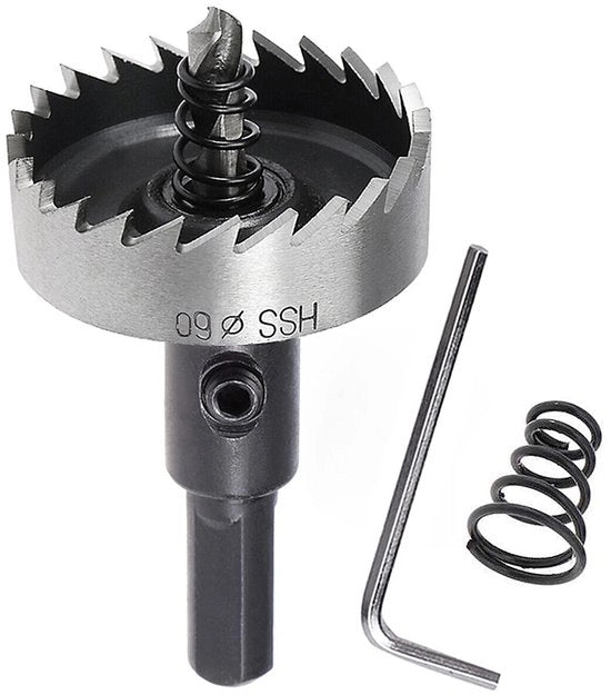 Taglierini per metallo e acciaio inox a velocità elevata - Trapano a foro circolare per metallo e acciaio inox - 60mm - Prestazioni carburo - Ideale per metallo e acciaio inox - Codice prodotto: - Modello: - Caratteristiche tecniche: diametro foro 60mm