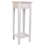 Supporto per vaso in legno bianco 30x30x80