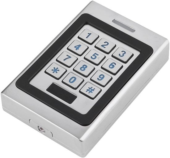 Sistema di controllo di accesso con 3 opzioni - Carta/codice - Resistente ai vandalismo - IP67 impermeabile all'acqua - 3000 utenti - Scatola robusta - Maniglia di sicurezza
