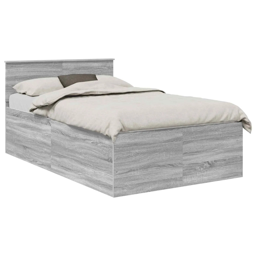Struttura del letto con testiera Grigio Sonoma 120 x 190 cm