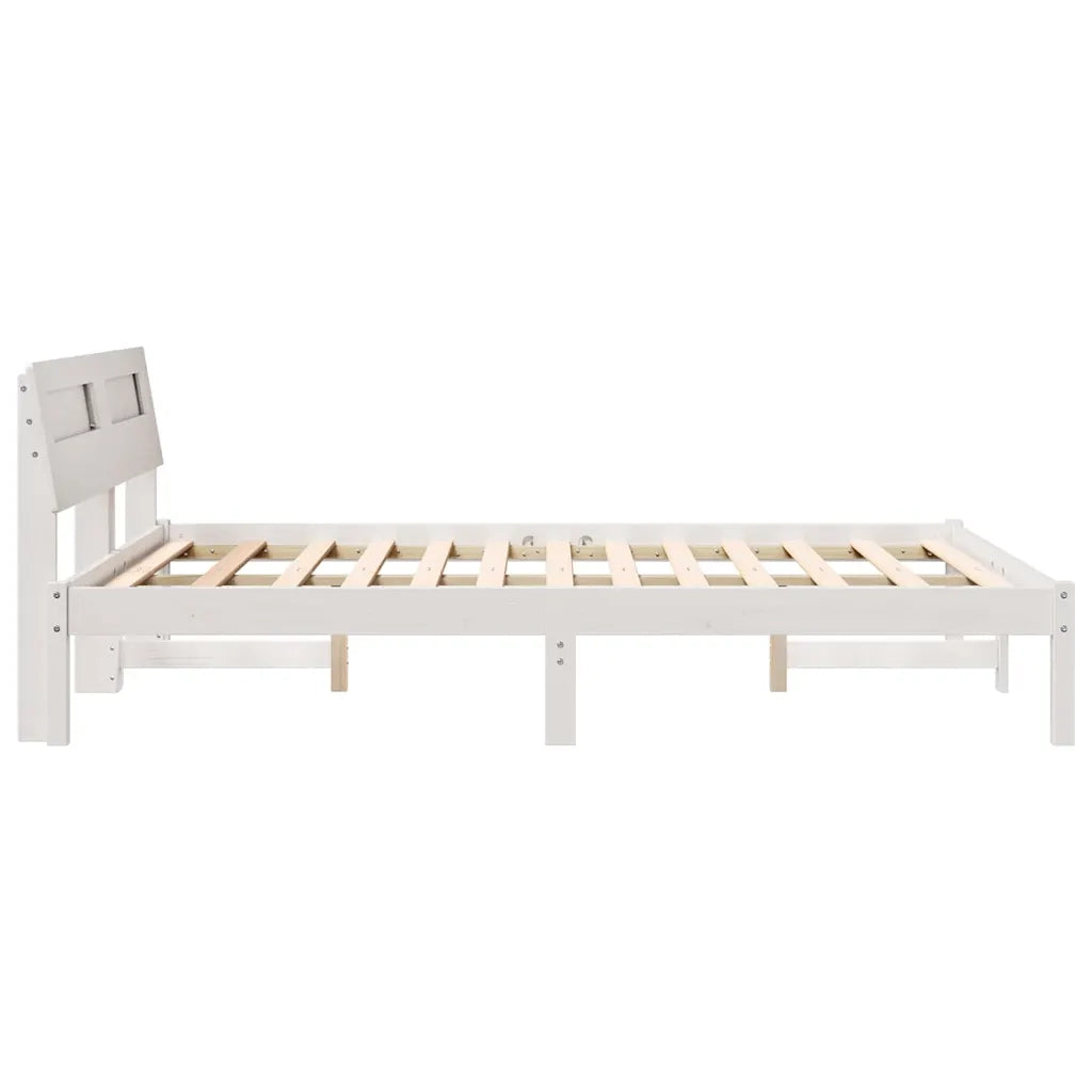 Struttura del letto-Giroletto-Rete del Letto Bianco 120 x 190 cm Pino massello 294518
