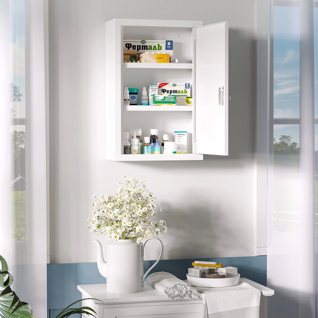Armadietto da Bagno ¨C zephmum ¨C Bianco 30x46x14 cm