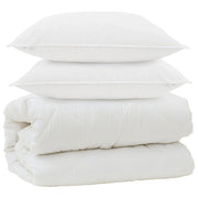 Piumone | Duvet con Cuscini con cuscino 3 pz Bianco Microfibra