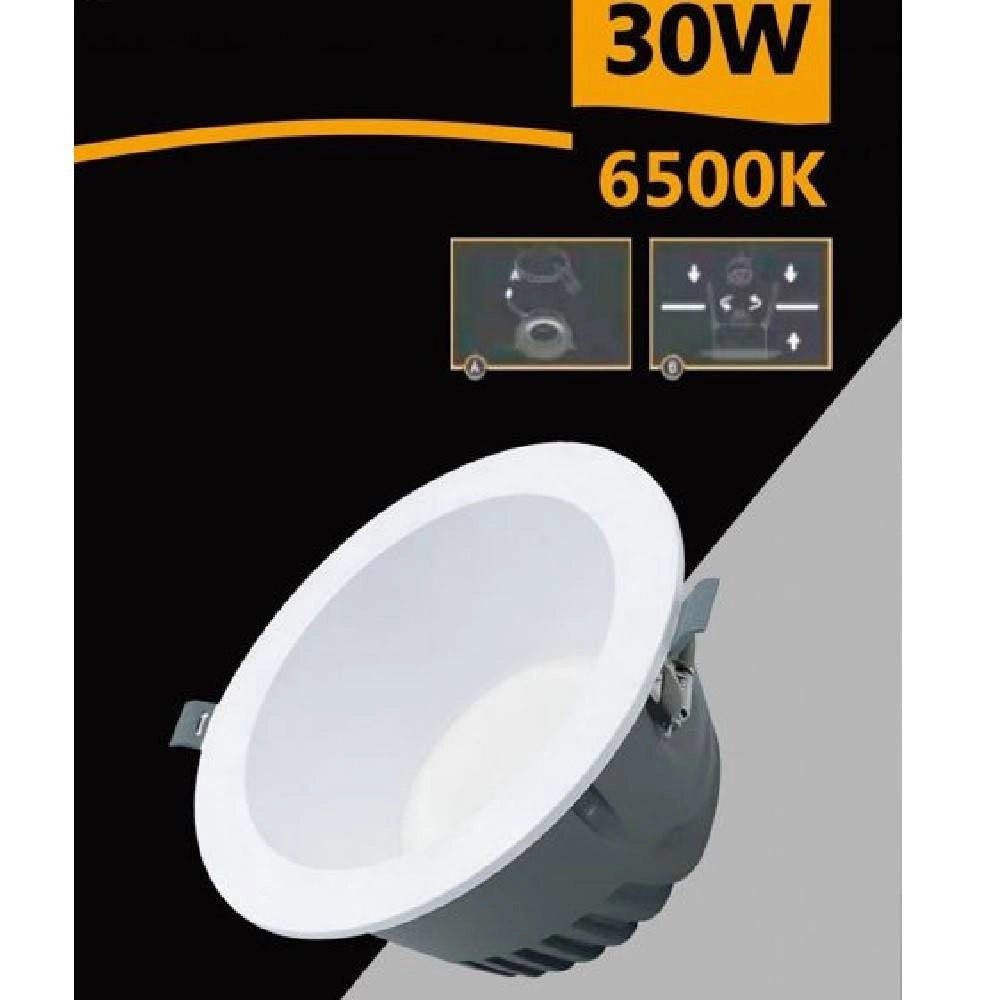 Trade Shop - Faretto Smd Led Da Incasso Rotondo 30w 3000lumen Luce Bianca 6500k 4000k Gl-ag30 - -bianco Freddo      -