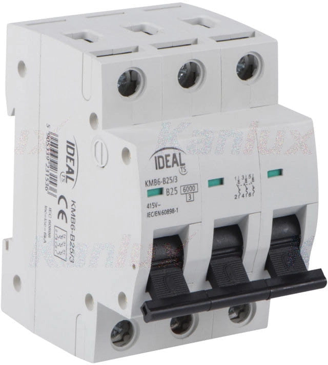 Interruttore magnetotermico 3P KMB6 Kanlux 23167